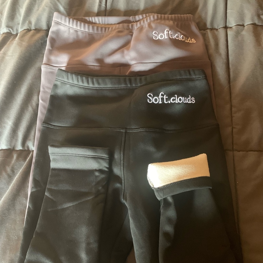 Brand new set of two fleece lined leggings